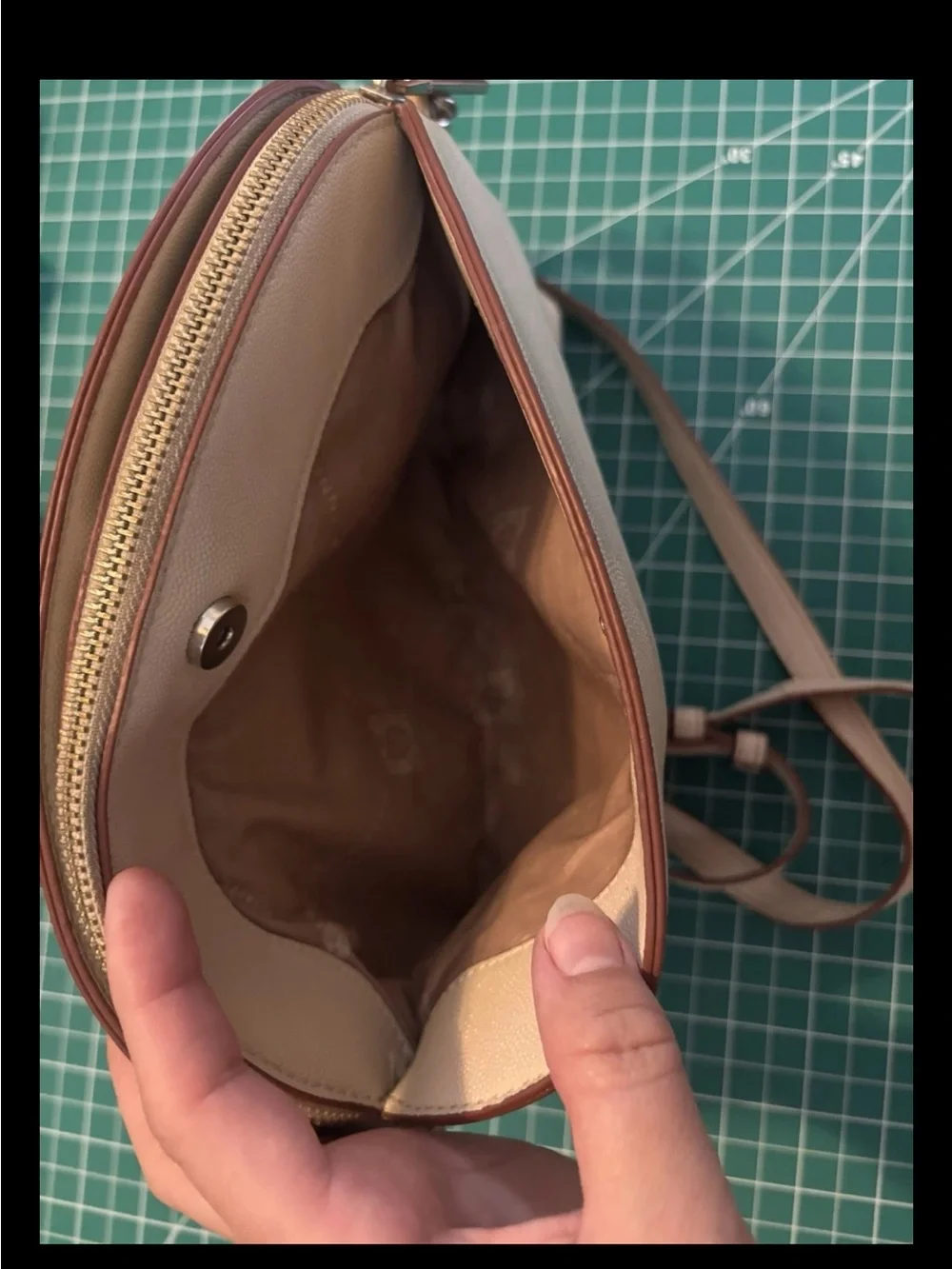 Nude Anne Klein Bow Accent Crossbody Bag